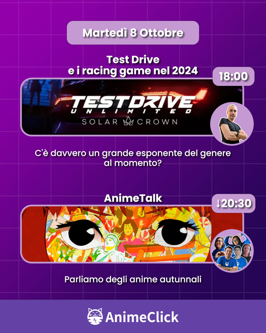 AnimeClick su Twitch: programma dal 7 al 13 ottobre